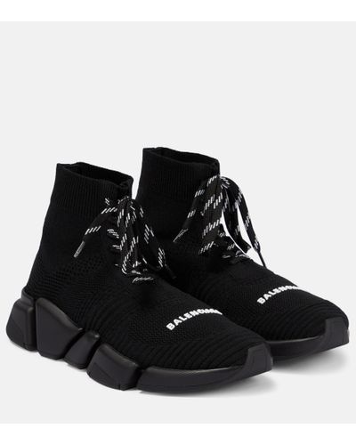 Balenciaga Women's Speed 2.0 LT Sock Sneakers - Dark Burgundy - Size 8