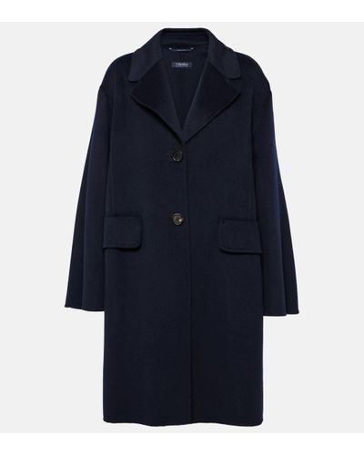 Max Mara Virgin Wool Coat - Blue