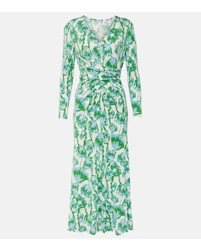 Diane von Furstenberg Timmy Printed Midi Dress - Green