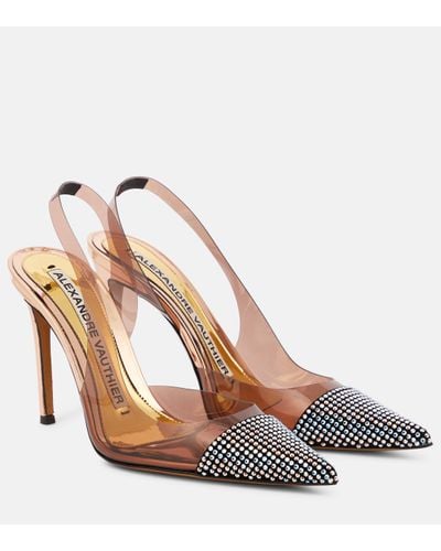 Alexandre Vauthier Escarpins en PVC a cristaux - Marron