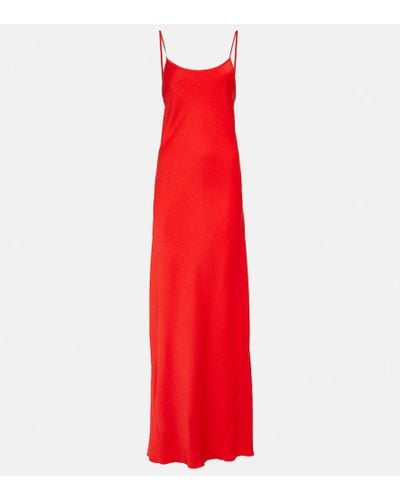 Victoria Beckham Crepe Satin Gown - Red