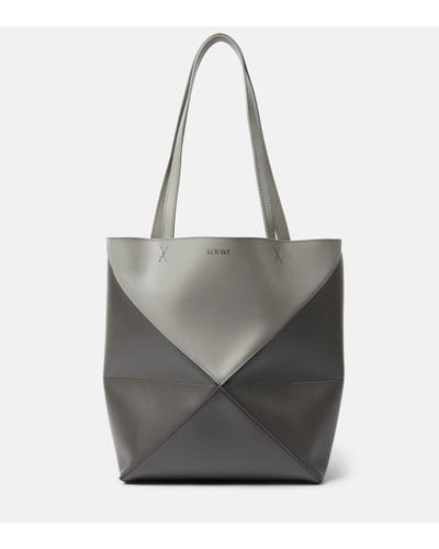 Loewe 'puzzle Fold' Shopper Bag, - Gray