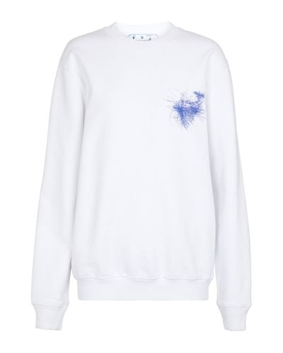 Off-White c/o Virgil Abloh Bedrucktes Sweatshirt aus Baumwolle - Weiß