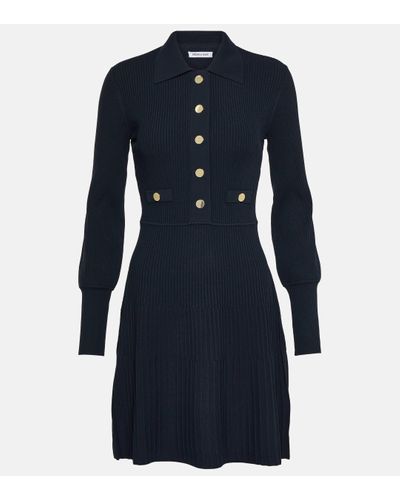 Veronica Beard Lauper Puff-sleeve Jumper Dress - Blue