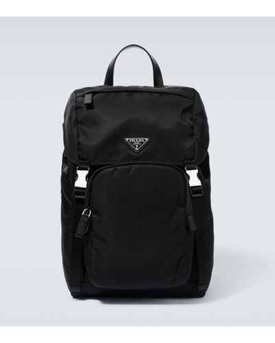 Prada Sac a dos en Re-Nylon a logo - Noir