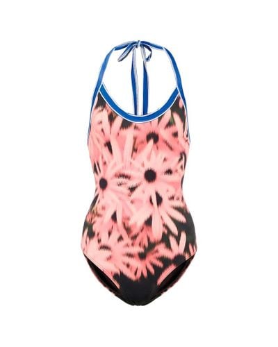 Dries Van Noten Floral Halterneck Swimsuit - Multicolor