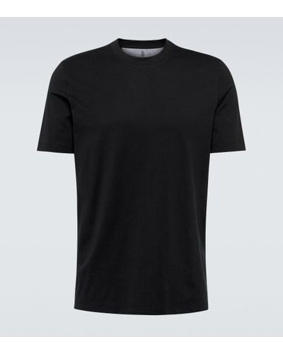 Brunello Cucinelli Jersey-T-Shirt - Schwarz