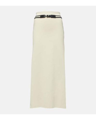 Max Mara Gonna lunga Ora in misto cotone - Bianco