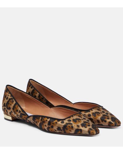 Leopard print shop pointed flat shoes
