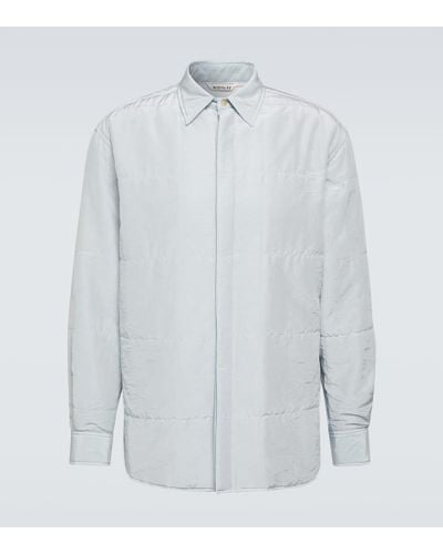 AURALEE Quilted Cotton And Silk Overshirt - White