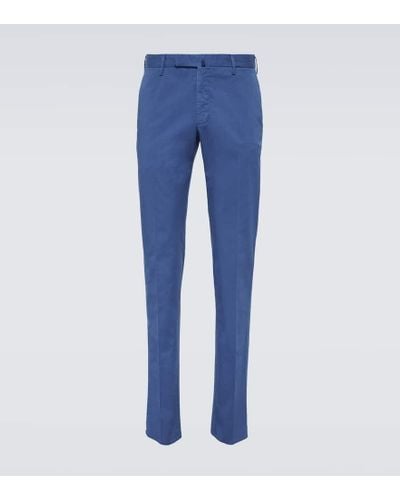 Incotex Cotton-blend Slim Pants - Blue