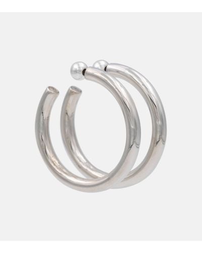 Sophie Buhai Everyday Medium Sterling Silver Hoop Earrings - Metallic