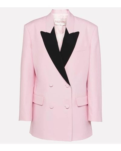 Valentino Blazer cruzado de Crepe Couture - Rosa