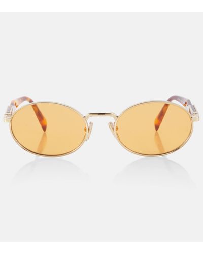 Prada Lunettes de soleil ovales - Neutre