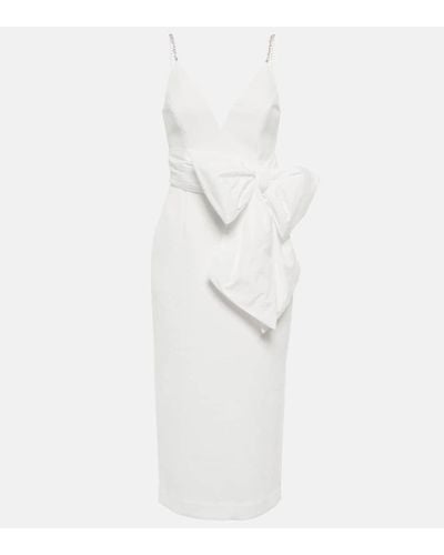 Rebecca Vallance Bridal vestido midi Genevieve de crepe - Blanco