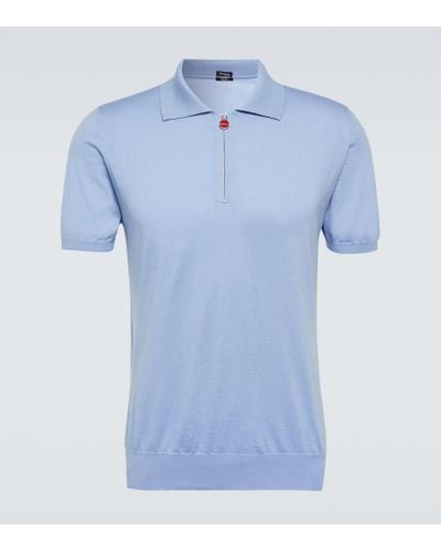 Kiton Cotton Jersey Polo Shirt - Blue