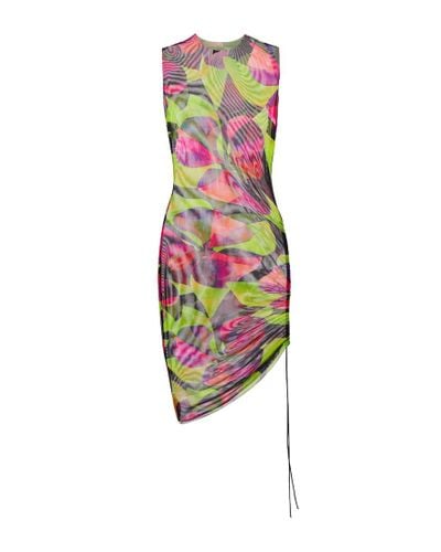 Louisa Ballou Printed Ruched Minidress - Multicolor