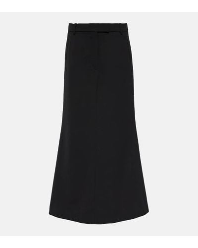 Acne Studios Wool-blend Maxi Skirt - Black