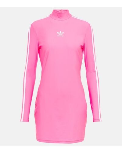 Balenciaga X Adidas – Robe a logo - Rose