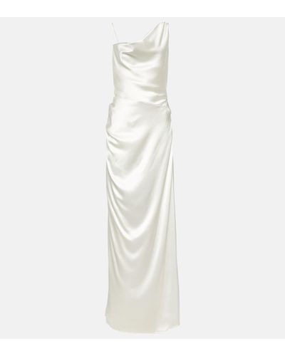 Vivienne Westwood Bridal Robe Minerva aus Seidensatin - Weiß
