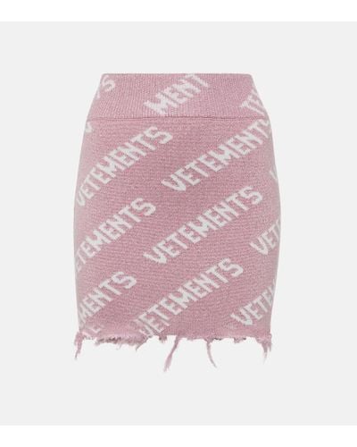 Vetements Minirock Monogram - Pink