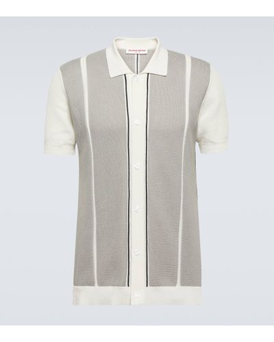 Orlebar Brown Tiernan Ripley Knitted Cotton Shirt - White