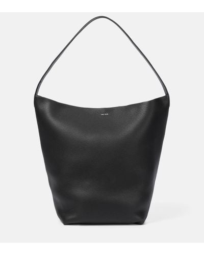 The Row Park Leather Tote Bag - Black