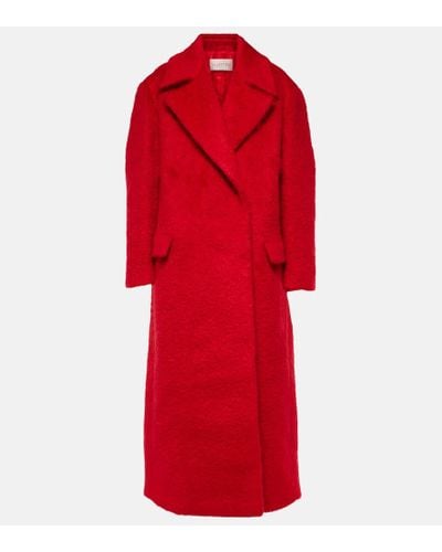 Valentino Mohair-blend Coat - Red