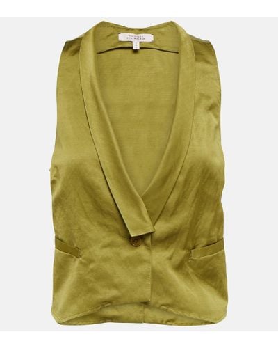 Dorothee Schumacher Gilet Slouchy Coolness in misto canapa - Verde