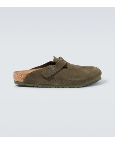 Birkenstock Boston Suede Clog - Thyme - Green
