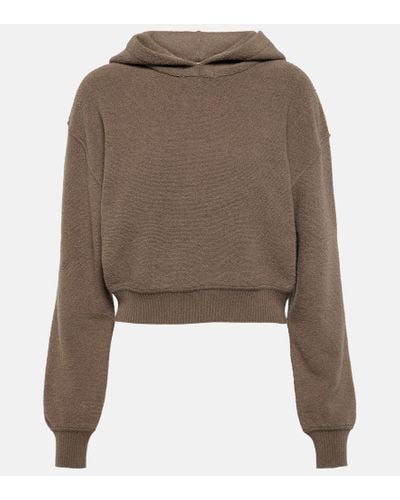 Loro Piana Cocooning Cotton And Cashmere-blend Hoodie - Brown