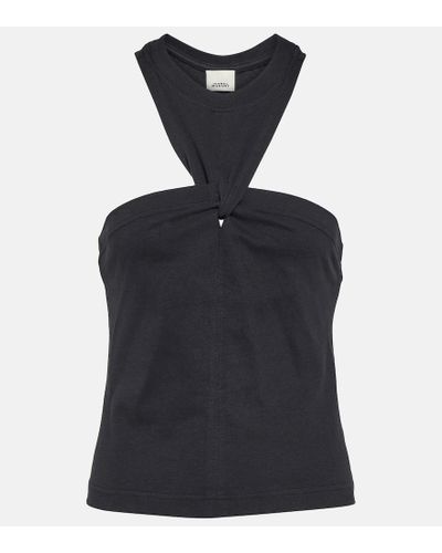 Isabel Marant Top Zineba in jersey di cotone - Nero