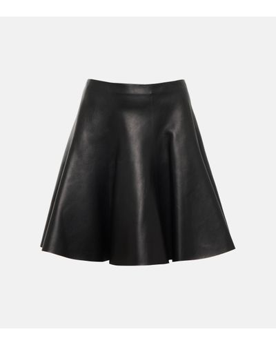 Alaïa Alaia Leather Miniskirt - Black
