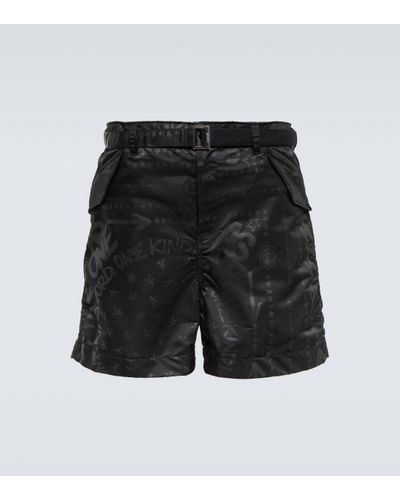 Sacai X Eric Haze Printed Shorts - Black