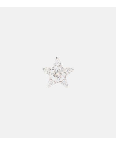 Maria Tash Einzelner Ohrring Diamond Star aus 18kt Weissgold mit Diamanten - Weiß