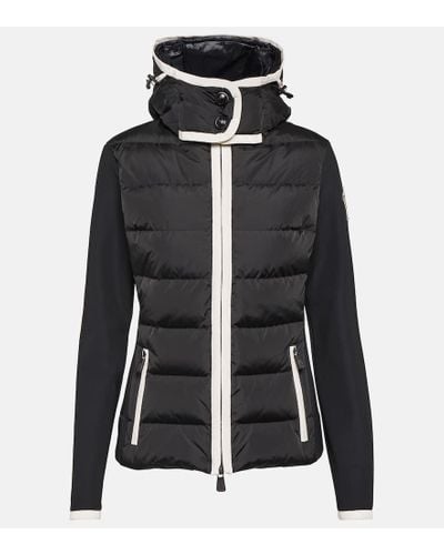 3 MONCLER GRENOBLE Hooded Paneled Twill And Quilted Stretch-shell Down Jacket - Black