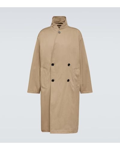 Lemaire Trench in gabardine di cotone - Neutro