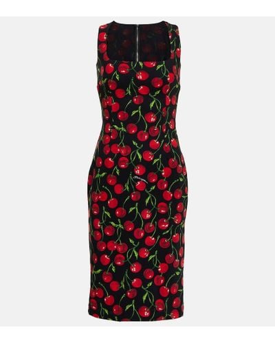 Dolce & Gabbana Vestido corto estampado - Rojo