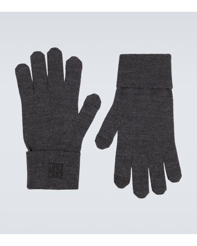 Givenchy 4g Wool Gloves - Black