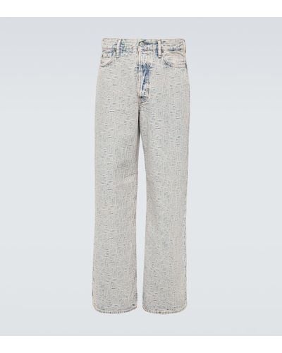 Acne Studios 1981m Monogram Wide-leg Jeans - Gray