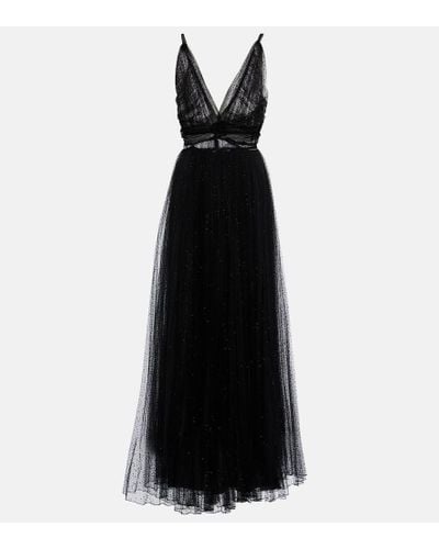 Dolce & Gabbana Vestido de fiesta de tul plisado - Negro