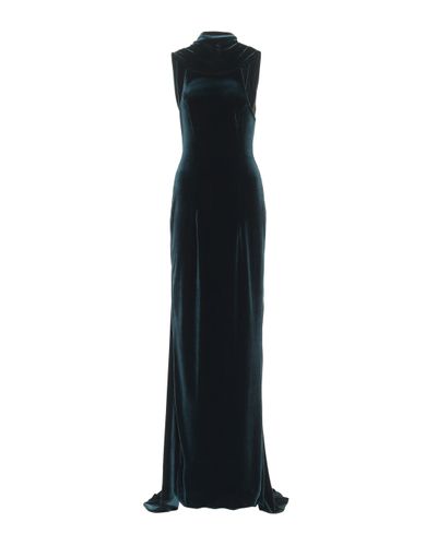 Monique Lhuillier Stretch-velvet Gown - Multicolour