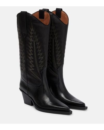 Paris Texas Rosario 60 Leather Cowboy Boots - Black