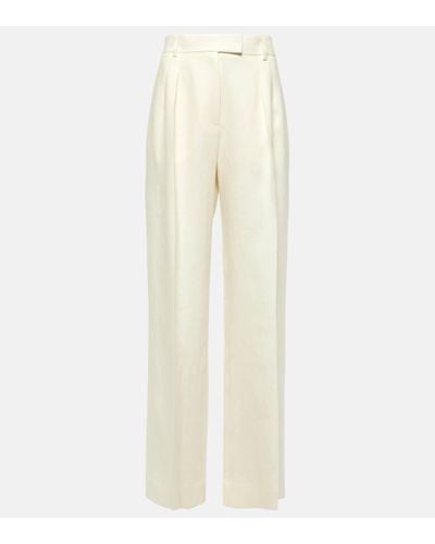 The Row Antone High-rise Linen Wide-leg Trousers - Natural