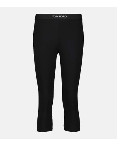 Tom Ford Leggings cropped in jersey - Nero