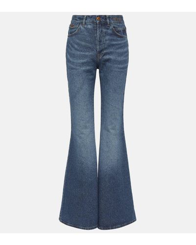 Chloé Merapi High-rise Flared-leg Jeans - Blue