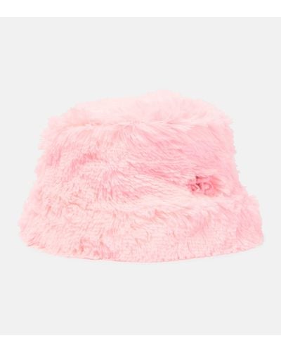Ruslan Baginskiy Faux Fur Bucket Hat - Pink