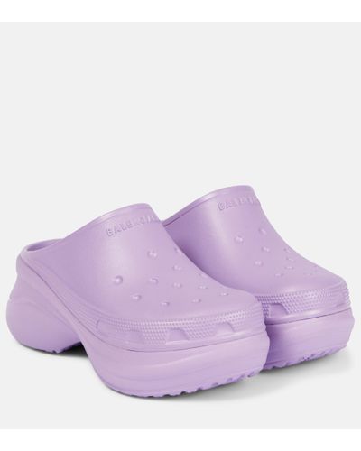 Balenciaga X Crocs Platform Slides - Purple