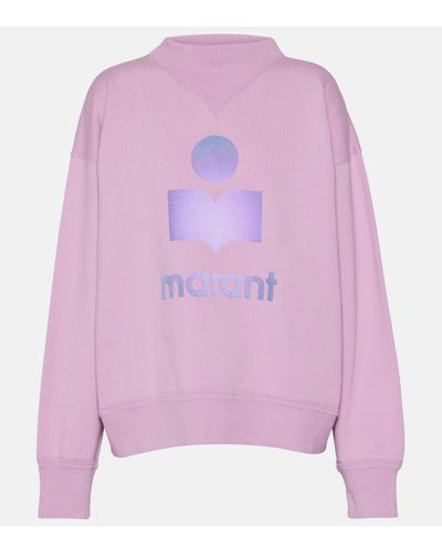 Isabel Marant Sweat-shirt Moby en coton melange a logo - Rose