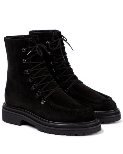 LEGRES Suede Ankle Boots - Black